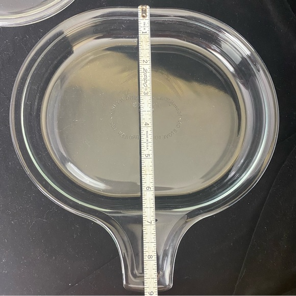 Vintage EUC Set of 2 Pyrex Corning 600-B Grab It Single Serve Microwave Plates - Picture 11 of 13